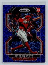 2022 Panini Prizm #63 Bryson Stott Blue Velocity Prizm