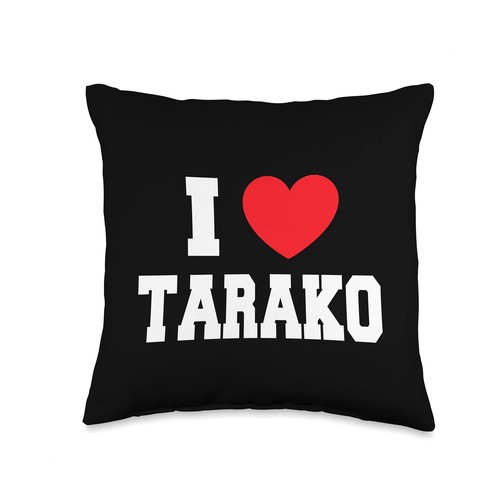 I Love Tarako Throw Pillow