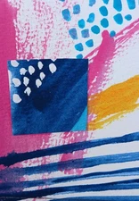 ACEO Original Art Painting 2.5" x 3.5", Collage Mixed Media