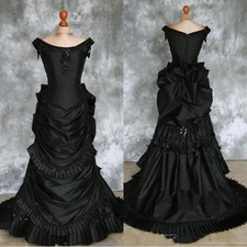 Victorian Black Gown Dresses Victorian Gothic Vampire Dress Masquerade Ball Gown