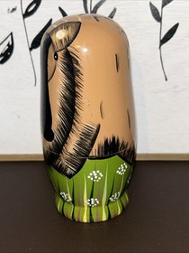 Woodland Creatures Bits/pcs Russian Style 5 PCE Nesting Doll - Main Doll 6.5&rdquo;