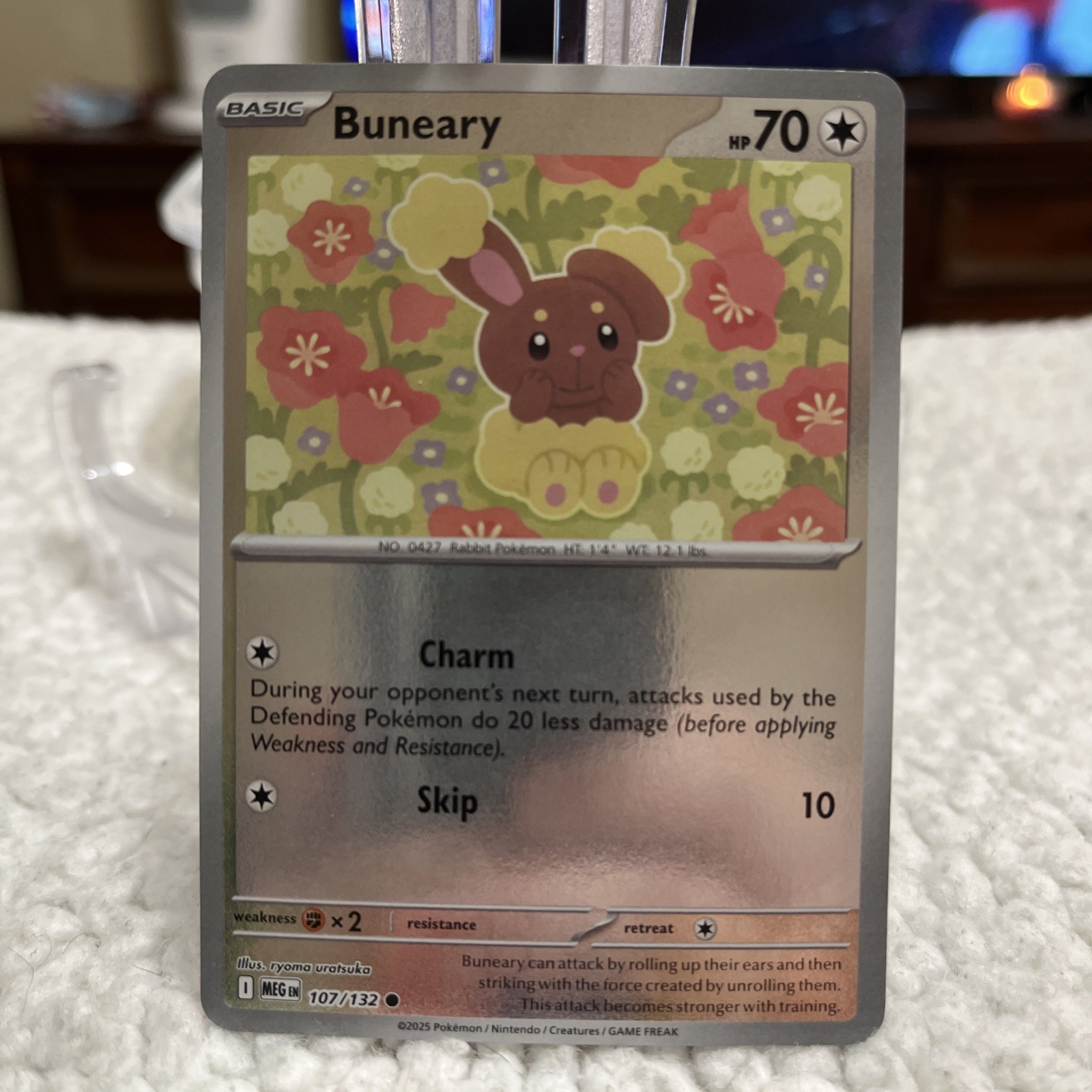 Buneary 107/132 Reverse Holo Pokemon Card 