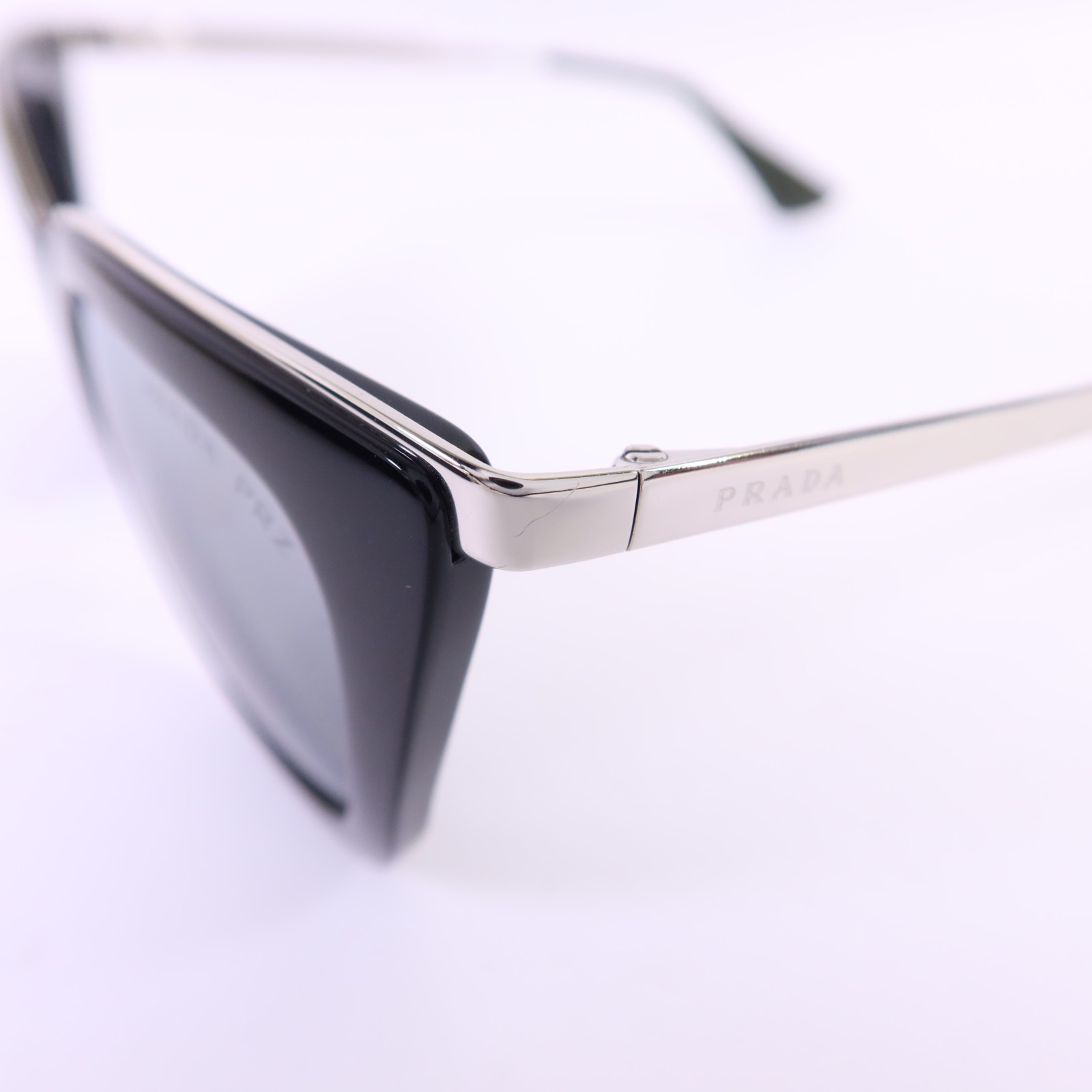 PRADA Sunglasses 1AB-6R2 PVC Metal Black Silver thumbnail 13