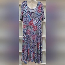 NWT Nine West Women's Multicolor Short Sleeve Dress - Size XL