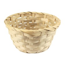 Round Bamboo Wicker Woven Gift Wrapping Hamper Basket Home Decor 15cm