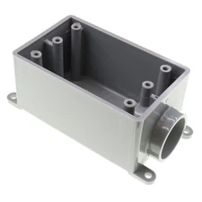 CARLON E980FFN WEATHERPROOF PVC ELECTRICAL FSE BOX, NON-METALLIC, 1-GANG, 1" KO