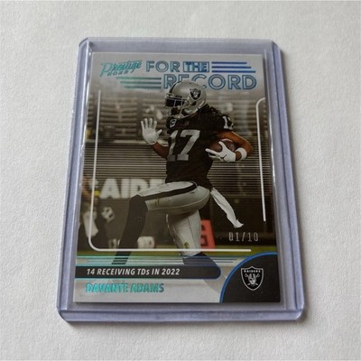 Panini 2023 Prestige For the Record Davante Adams Raiders #8 Platinum 1/10