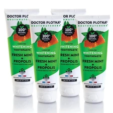Whitening Fluoride Free Naturally Sourced Toothpaste, 4 Tubes, 3 oz Each, for...