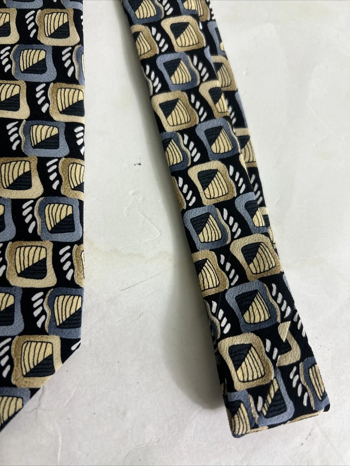 Corbata de seda geométrica multicolor Jerry Garcia para hombre talla única Foto 3 de 4