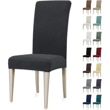 Stretch Stuhlhussen 6er Set, Stuhlbezug Elastisch Abnehmbarer Waschbarer, Uni...