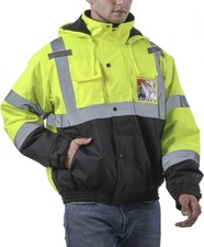Safety High Visibility Reflective Jacket for Men, Waterproof Class 3, 5XL.R12