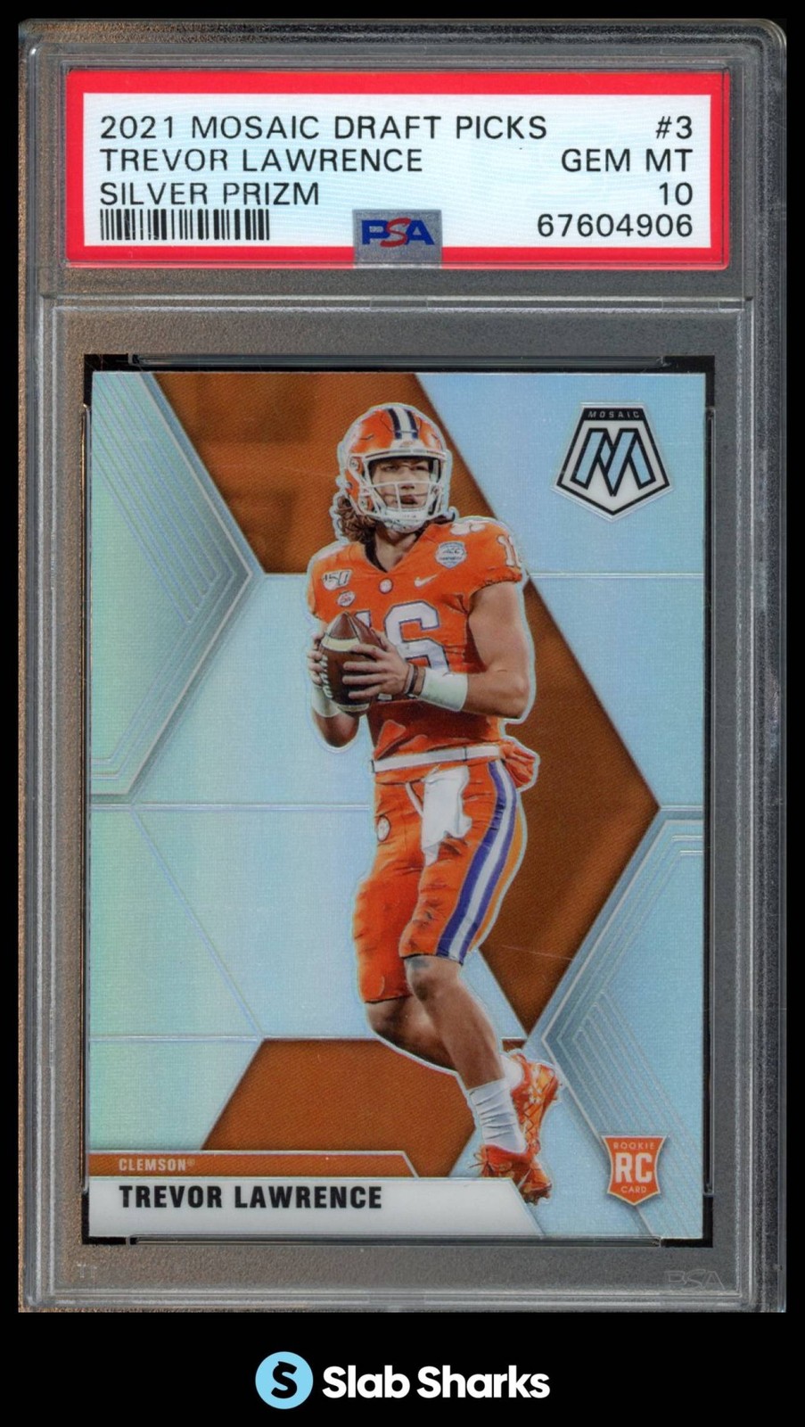 Trevor Lawrence Panini Mosaic Draft Picks #3 Silver Prizm