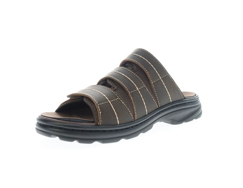 Propet Casual Shoes Men Hatcher Sandal Leather 10.5 XW Brown MSO031LBR CLEARANCE