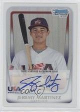 2011 Bowman Chrome USA 18U National Team Refractors Jeremy Martinez Auto 2k3