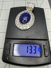 Big NOS Sterling Silver Natural Blue Lapis Lazuli Handcrafted Pendant — photo 9