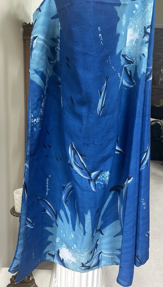 Juego de sábanas dobles vintage Wyland 3 piezas funda de almohada plana ajustada delfines océano RARO Foto 2 de 4