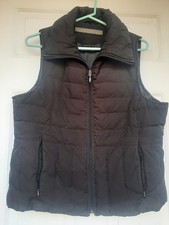 Kenneth Cole Reaction Women's Puffer Vest Full Zip Pockets Down Fill Black M