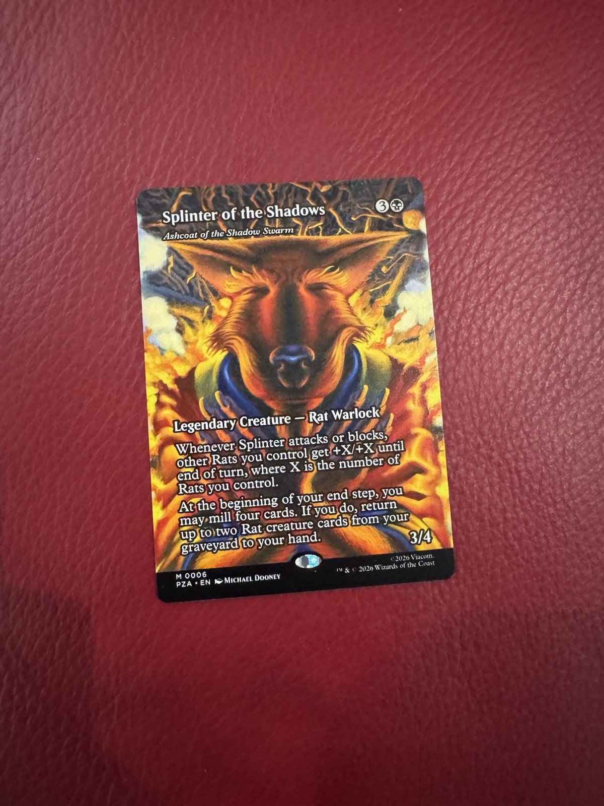 Splinter of the Shadows - Ashcoat of the Shadow Swarm (Borderless) Teenage Mutant Ninja Turtles Source Material Regular