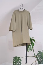 Rick Owens Drkshdw New! Men's Khaki Cotton Heavy Oversized Tee Shirt Size XL