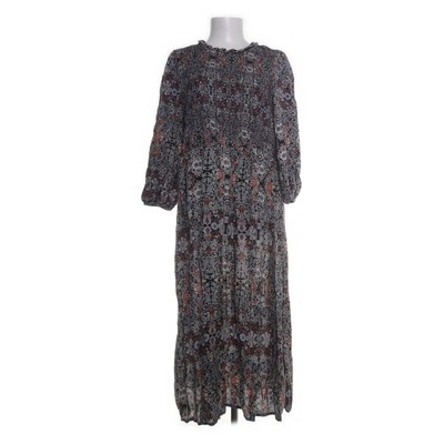 Kaffe Curve, Maxikleid, Größe: 48, Schwarz/Mehrfarbig, Viskose, Damen #bAi