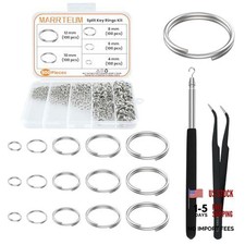 500 Pcs Double Open Jump Rings Kit, Stainless Steel Mini Round 500 Pcs Silver