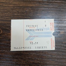 Vintage AMTRAK Ticket Stub | Philadelphia to Washington | November 15th 1975