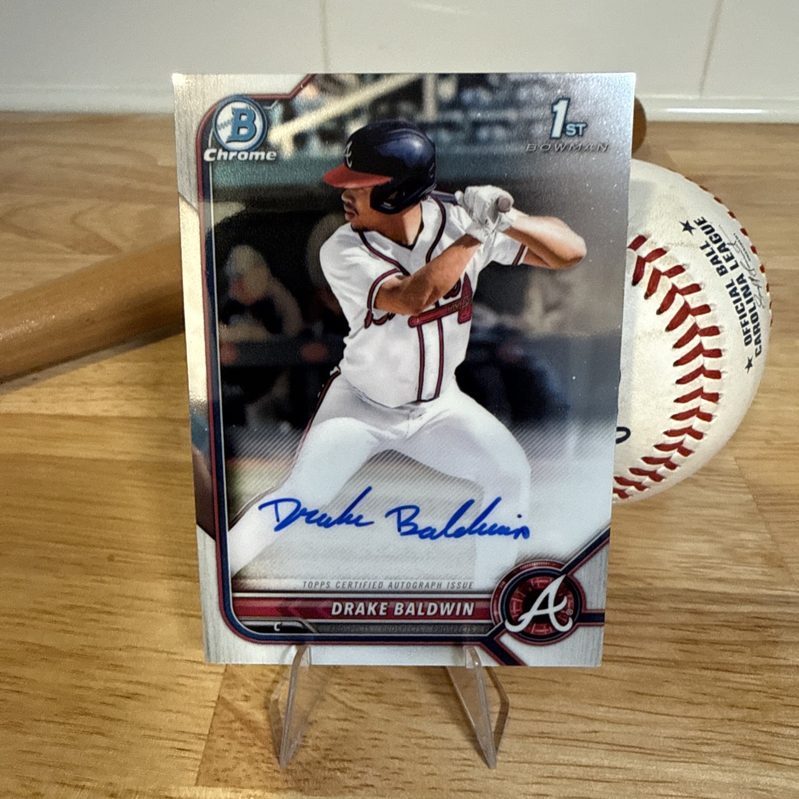 2022 Bowman Draft Drake Baldwin 1st Chrome Auto #CDA-DBN ROY Braves