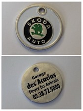 Jeton De Caddie Métal Voiture Skoda Auto Garage Des Acacias Fleury Les Aubrais
