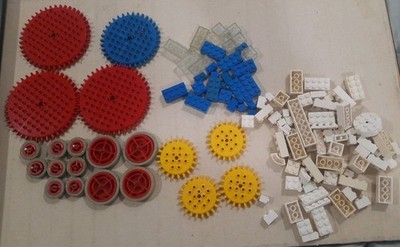 Lego Lot Parts From Vtg 1966 LEGO No.003 Master Mechanic  Gears Wheels Bricks