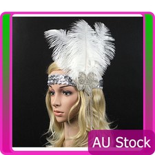 1920s Headband Vintage Bridal Gatsby 20s Flapper Feather Gangster 20's Headpiece