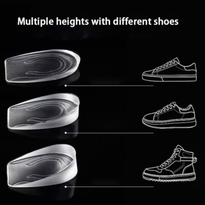 Silicone Gel Height Increase Insole Heel Lifting Inserts Support Insert UnisBZY
