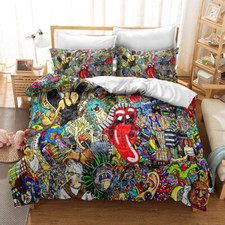 Graffiti Culture Duvet Cover Set Hiphop Quilt Cover 04-Bedding Decor/Custom Text