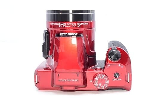 Nikon Digital Camera COOLPIX B Series B600 Red 60x 16.0MP