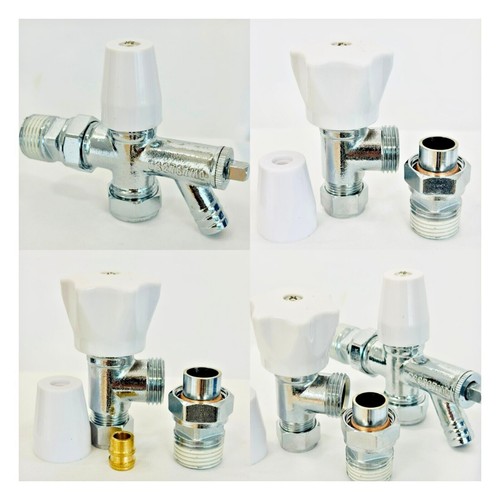 Radiator Towel Rail Valve , Lockshield Radiator Valve Angled Options eBay