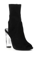 Nasty Gal Cape Robbin Connie Peep Toe Boots Size 5.5 In Box Black Velvet Nasty Gal Cape Robbin Connie Peep Toe Boots Size 5.5 In Box Black Velvet