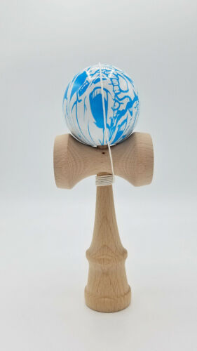 x18 NUOVO 7" Super Kendama Ball Varietà Blu/Bianco Teschi Rosso Nero/Oro Abilità Giocattolo - Foto 3 di 13