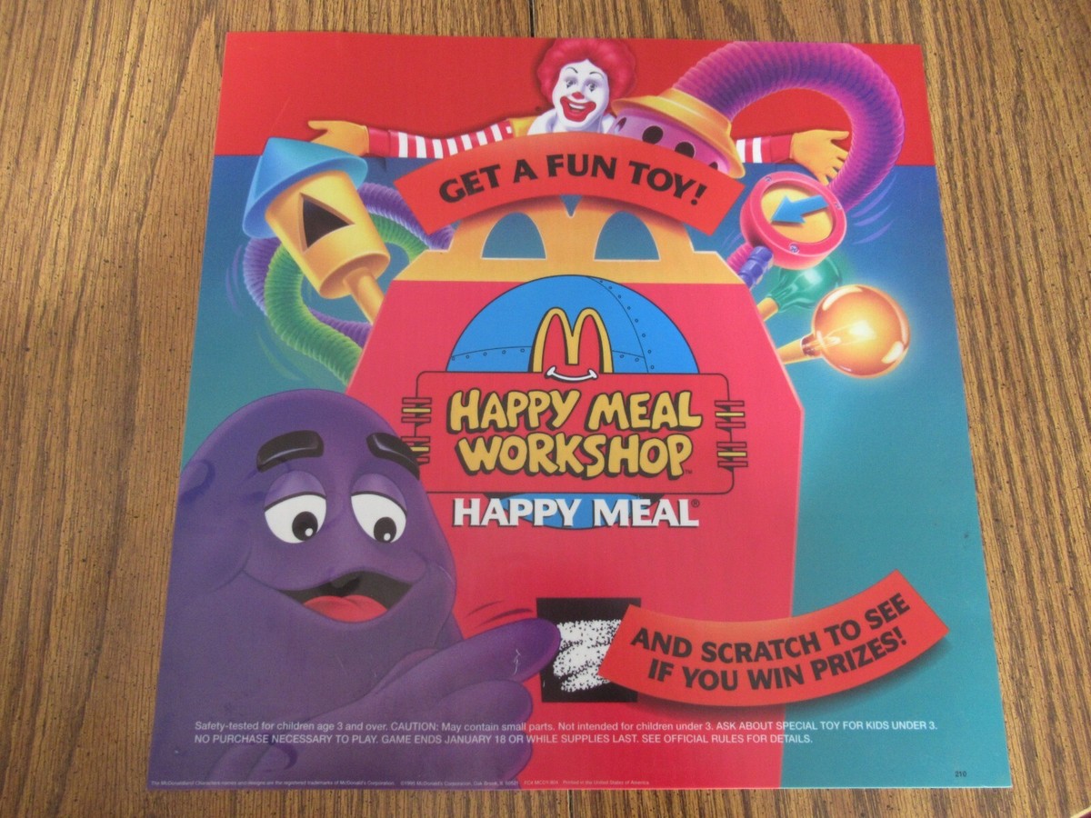 McDonald's ロークリーサインライト McDonald's Happy Meal Translite Display sign YOU PICK | eBay
