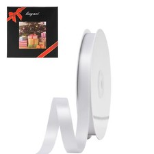 White Double Face Satin Ribbon 1/2" X 50 Yards Ribbons Perfect for Crafts Gif...