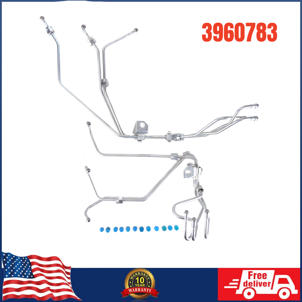 Fuel Injector Lines for 12V 5.9L Cummins 6BT 89-98 Bosch VE Dodge with Lucas Rotary Pump