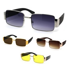 Mens Minimal Mod Retro Rectangular Dad Sunglasses