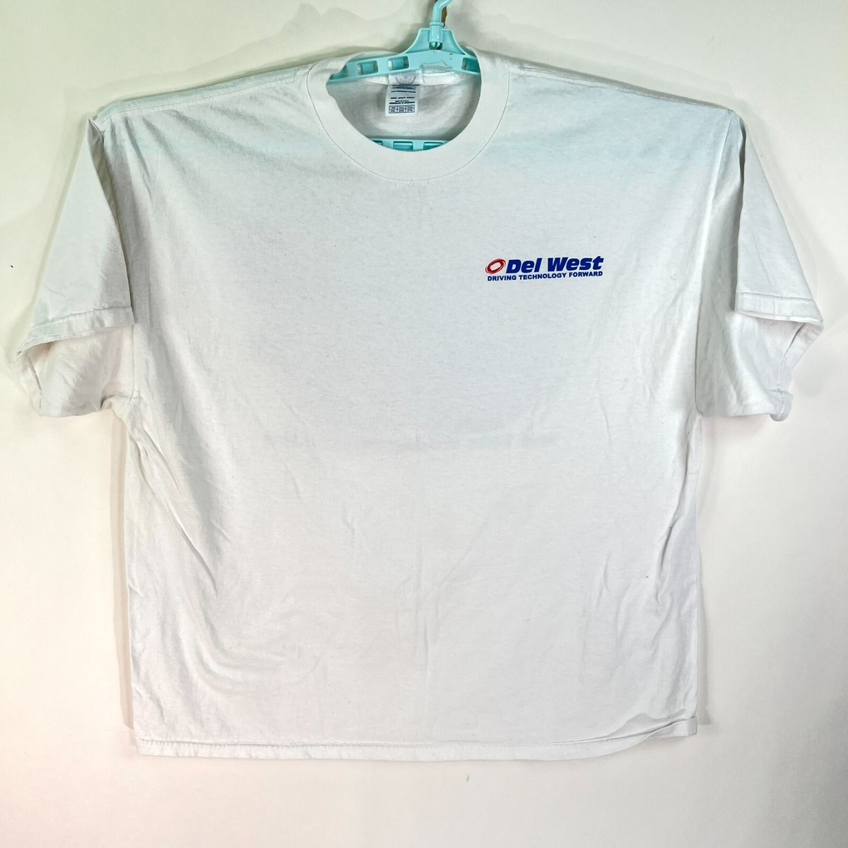 Vintage Del West Racing Technology Shirt Mens Size 2XL White