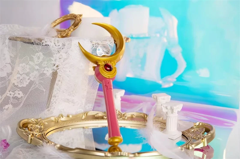 Anime Sailor Moon Tsukino Usagi Juegos con disfraces Estrella Luna Palo Halloween Fiesta Utilería Juguete Foto 2 de 4