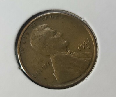 1927 S F/VF Lincoln Wheat Cent US Coin early date Semi Key | eBay