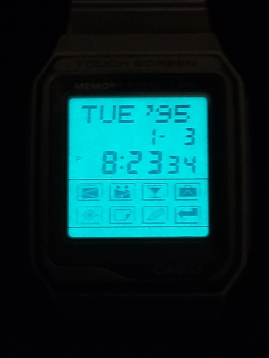時計 CASIO TOUCH SCREEN MEMORY PROTECT 200 Super Rare Japan Casio Memory Protect 200 VDB-200 watch | eBay