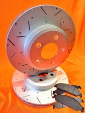 DIMPLED & SLOTTED FRONT Disc Brake Rotors & PADS fit NISSAN Murano 3.5L V6 05 On
