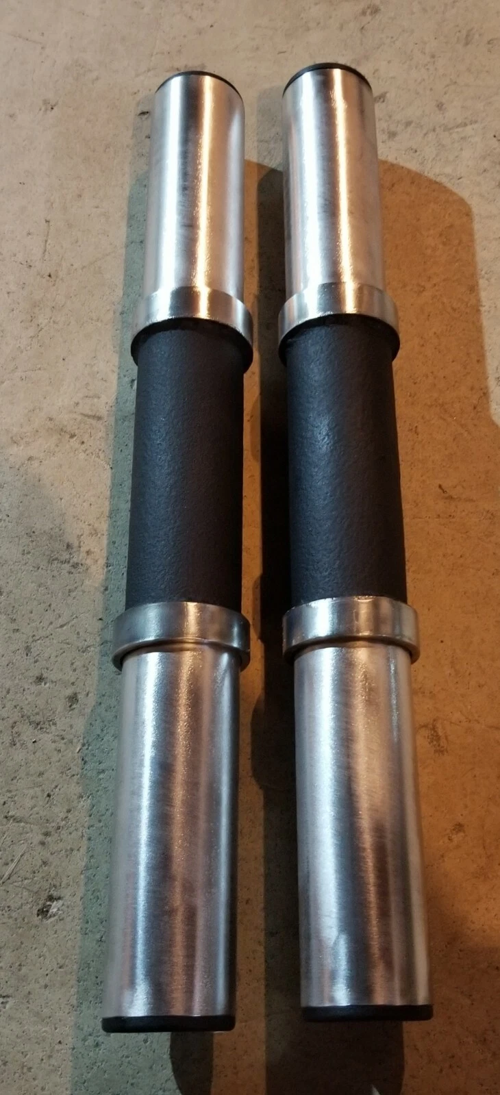 18" Olympic "Thick Grip FAT Grip" Dumbbell handles PAIR **READ DESCRIPTION**