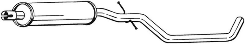 102 CV SILENZIATORE CENTRALE PER VW Touran 1T1, 1T2 1.6 Bi-Fuel KW 75 CV 102