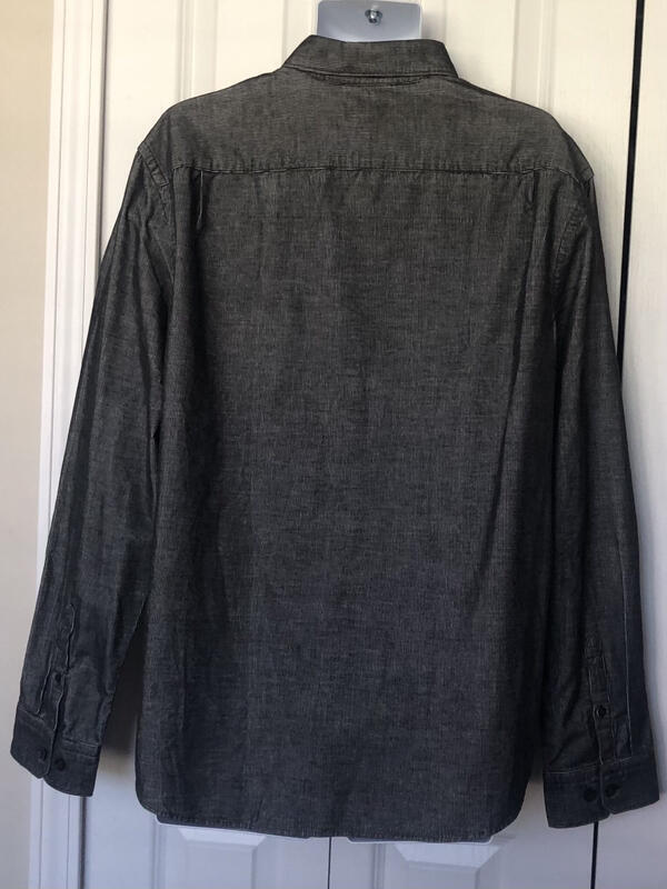 EXPRESS  NWT Button-Down Black Gray Cordurory Cot… - image 4