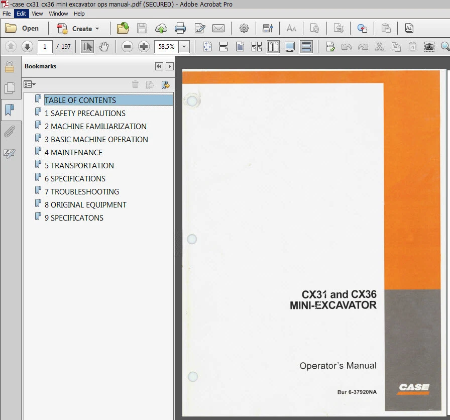 Case Cx31 Cx36 Mini Excavator Owner Operator Manual Computer PDF CD - Image 3 of 4