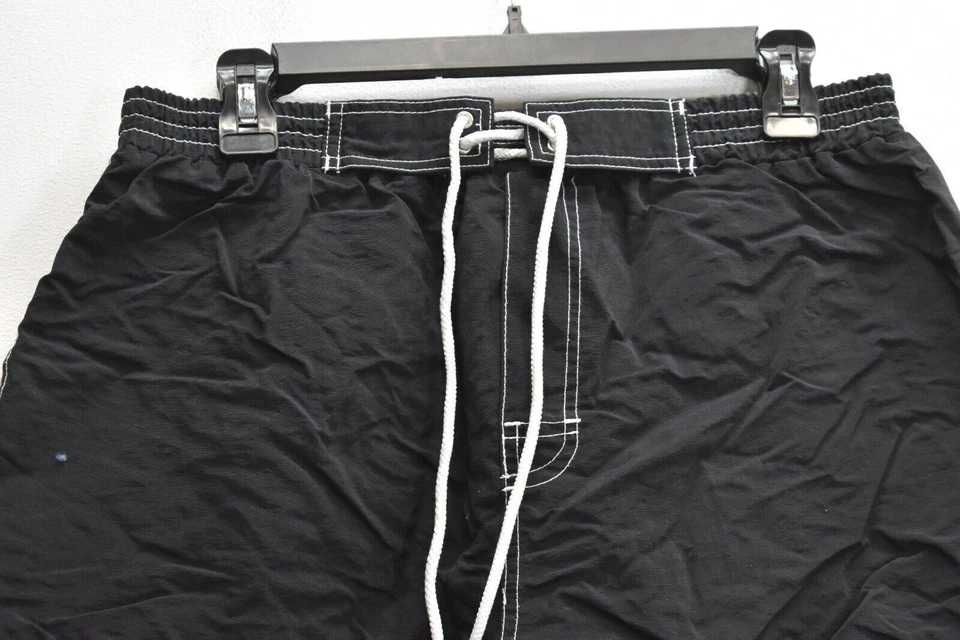 Pantalones Cortos Catalina Para Hombres Negros Parche Bolsillo Elástico Corbata Cintura Informales con Cordón L Foto 3 de 4